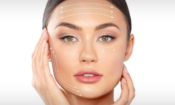 Woman's face showing potential wrinkle lines